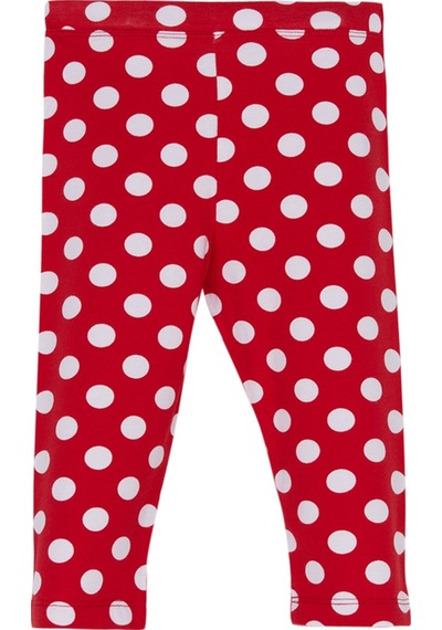 Lovetti Kırmızı Kız Çocuk Polka-Dot Desen Kapri 4477K014 Kırmızı