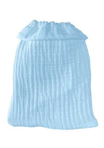 Joyous Mom Kids Organik Muslin Banyo Kese Ve Havlu Seti Mavi