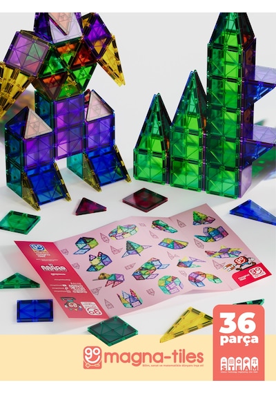 Go Magnetic Series 36 Parça Manyetik Yapı Blokları Original - Mıknatıslı Manyetik Bloklar
