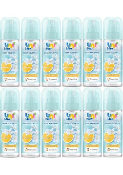 Uni Baby Bebek Kolonyası 150ml Nemlendiricili/çiçeksi Ferahlık 12 Li Set