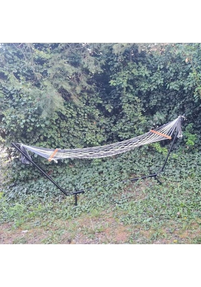 Metal Hamak Ayağı Boru Metal Hamak Demiri Siyah Renk Siyah