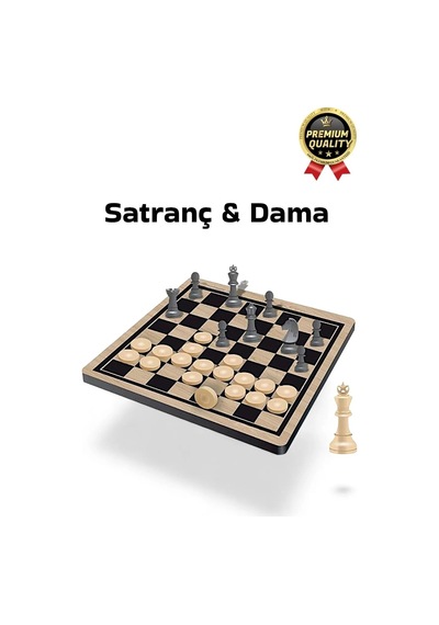Özel Tasarım Stratejik Öğretici Zeka Geliştirici Çocuk Aile Boyu Etkinlik Eğlence Satranç Dama Seti