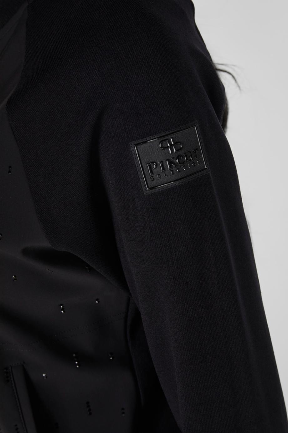 Pikeur Selection 1325 Taş Detaylı Lüks Hybrid Blouson Kadın Spor Ceket Siyah