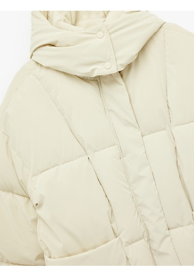 Koton Çıkarılabilir Kapüşonlu Uzun Kollu Fermuarlı Su İtici Oversize Anorak Uzun Şişme Mont Ekru 6wak00152ew Ekru Koton Çıkarılabilir Kapüşonlu Uzun Kollu Fermuarlı Su İtici Oversize Anorak Uzun Şişme Mont Ekru 6wak00152ew Ekru