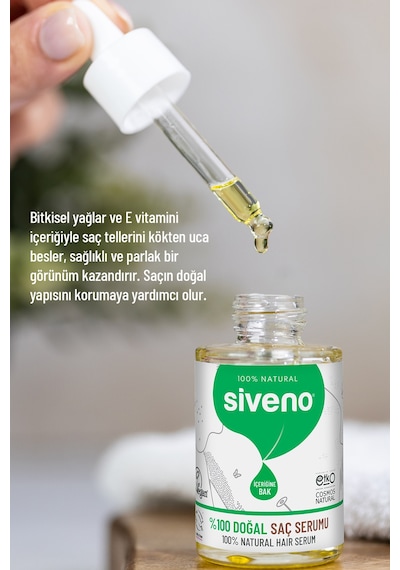 Siveno Biberiye Yağlı Dökülme Karşıtı Onarıcı 10 Mucizevi Yağdoğal Saç Bakım Serumu 30ml