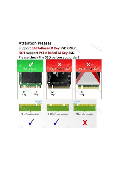 M.2 Ngff Ssd To 2.5 Sata 3 4342A B Key Çevirici Dönüştürücü Adapt
