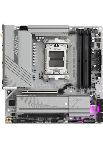 Gigabyte B650m Aorus Elıte Ax Ice Am5 Ddr5 8000mhz Oc Matx Aaaa11gıg0048