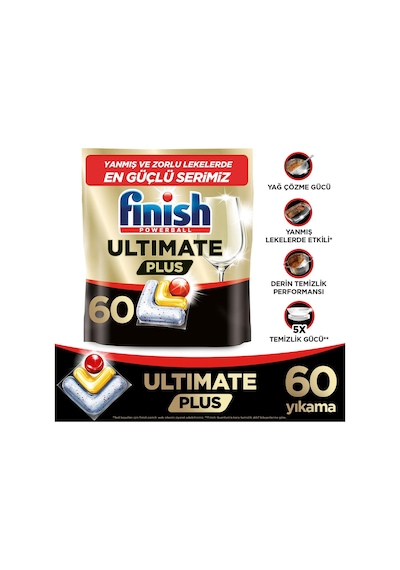 Ultimate Plus Bulaşık Makinesi Deterjanı Kapsül Tablet Limon 105 Adet 45+60