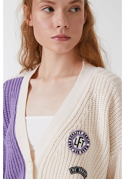 Loft Kadın Loose Fit  Hırka Çok Renkli