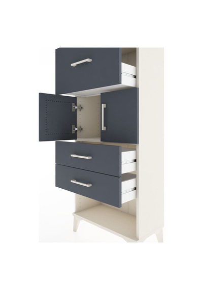 Hyperion Dolap 2 Raflı 3 Çekmeceli 2 Kapaklı 60x44x134 Aytaşı-antrasit Aytası
