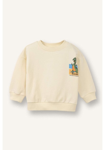 Defacto Oversize Sırt Baskılı Sweatshirt Erkek Bebek G7485a526sper78 Ekru-er78