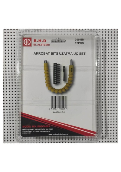 Akrobat Bıts Uzatma Uç Seti Bits 300 Mm Bükülebilir Matkap Uç 12 Parça Set Dar Alanlara Ulaşım