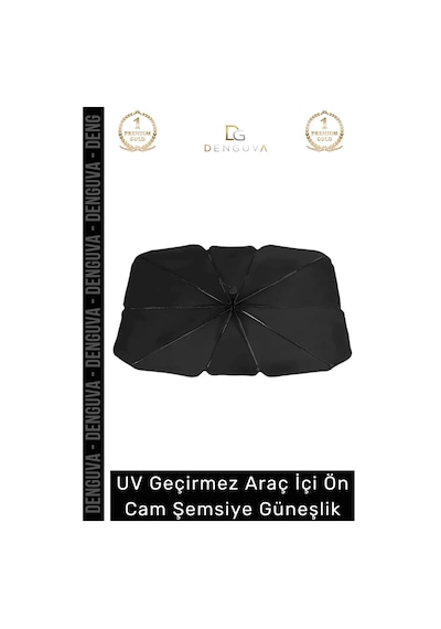 Camgüneşlik Titanyum Gümüş Kaplı Uv Koruyucu Isı Yalıtımlı Katlanır Araç Ön Cam Şemsiye Güneşlik
