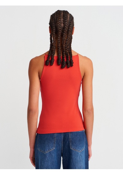Dilvin 21020 Halter Yaka Top-kırmızı Kırmızı