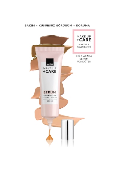 Avon Make Up Care 3'ü 1 Arada Serum Fondöten 435N Warm Deep Tan