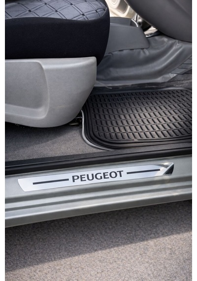 Peugeout Krom Plastik 4 Parça Kapı Parlak Eşik Seti