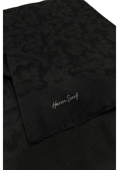 Harem Scarf Viskon Şal - Gold Derin - Siyah