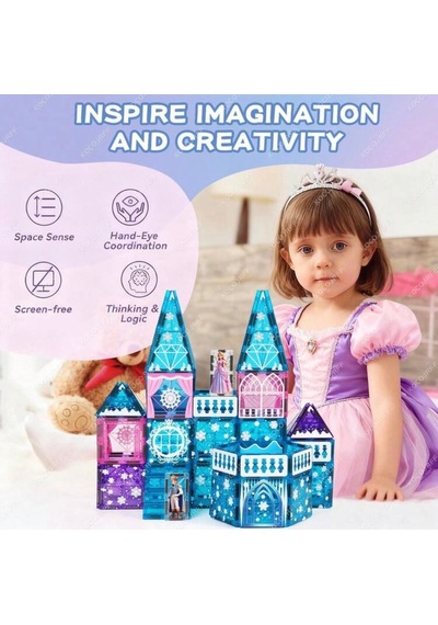 48 Parça Prens Frozen Serisi Manyetik Fayanslar