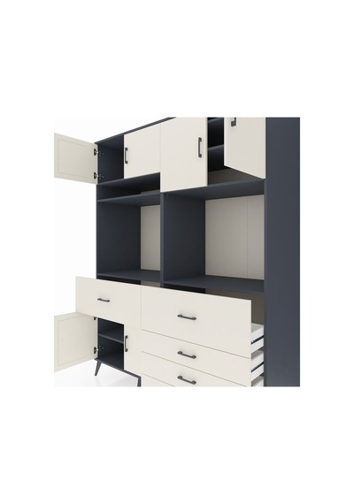 Kronos Gardrop 7 Raflı 5 Çekmeceli 6 Kapaklı 176x59x221 Antrasit-aytaşı Aytaşı Kronos Gardrop 7 Raflı 5 Çekmeceli 6 Kapaklı 176x59x221 Antrasit-aytaşı Aytaşı