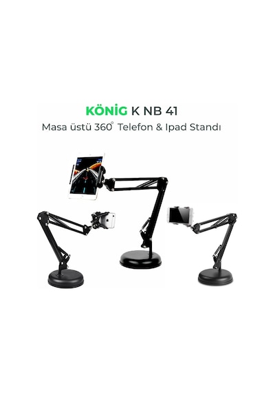 König K-Nb 41 Masa Üstü Mikrofon Tablet Telefon Tutacağı