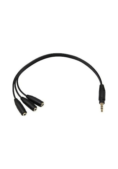 3 Lü Stereo Çoklayıcı 3 X 3.5 Mm Aux Ses Sistemi  Kablosu
