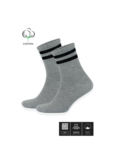 Kral Socks Kadın Erkek Düz Çizgili 10 Çift Çeyrek Soket Tenis Model Pamuklu Terletmez Çorap Seti Asorti