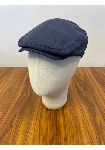 Hamze Peaky Blinders Tommy Shelby Spor Model Keten Kasket Şapka Lacivert