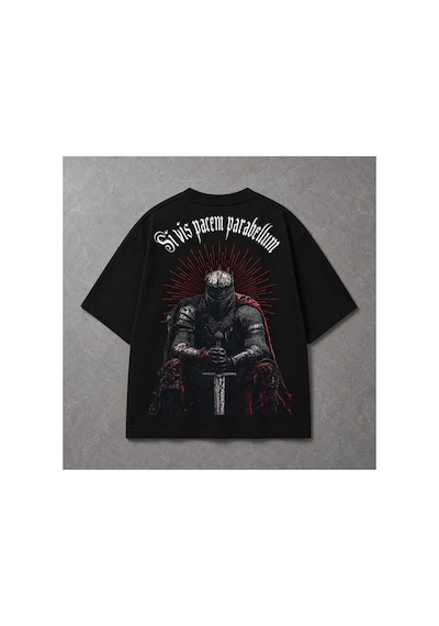 Yolo Street Sivis Pacem Parabellum Oversize Siyah Tişört Şövalye Baskılı Unisex Streetwear %100 Pamuk Siyah1gx Yolo Street Sivis Pacem Parabellum Oversize Siyah Tişört Şövalye Baskılı Unisex Streetwear %100 Pamuk Siyah1gx