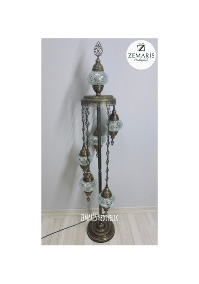 El Yapımı Otantik Mozaik Lambader 6 Lı Beyaz - 805088843 Diğer