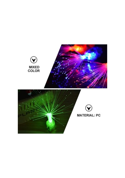 Led Işıklı Renkli Püsküllü Parmak Işığı 4 Renk 4 Adet Şeffaf