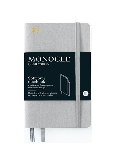 Leuchtturm1917 Monocle Serisi, Cep Boy A6 , Yumuşak Kapak, 192 Numaralandırılmış Sayfa, Noktalı, Açık Gri