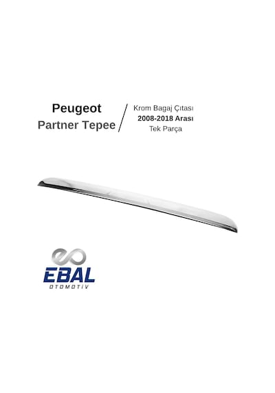 Peugeot Partner Tepee Uyumlu Krom Bagaj Çıtası 2008-2018  P.Çelik