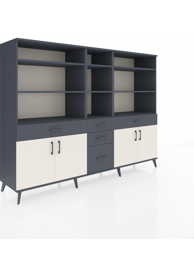 Hyperion Dolap 11 Raflı 5 Çekmeceli 4 Kapaklı 220x44x163 Antrasit Antrasit-aytaşı/antrasit Hyperion Dolap 11 Raflı 5 Çekmeceli 4 Kapaklı 220x44x163 Antrasit Antrasit-aytaşı/antrasit
