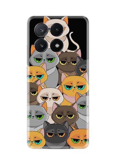 Poco X6 5g Kılıf Desenli Silikon Platinium Series Kediler 1885