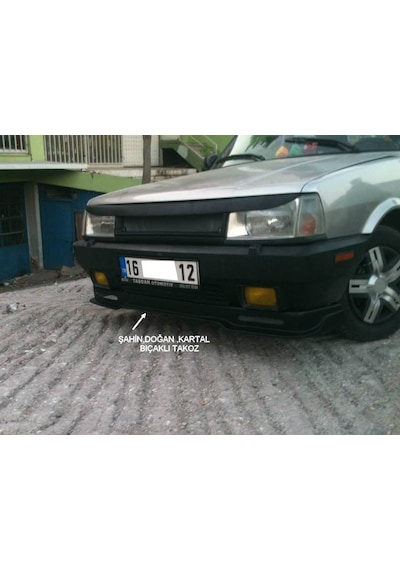 Tofaş Uyumlu Ön Tampon Eki Biçakli Takoz Karlik - Mat Siyah STR-769