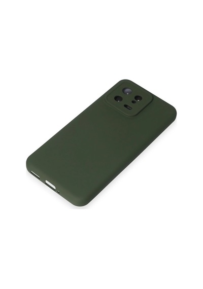 Newface - 806 - Xiaomi Mi 13 Kılıf Nano İçi Kadife Silikon - - Edntrend - Koyu Yeşil