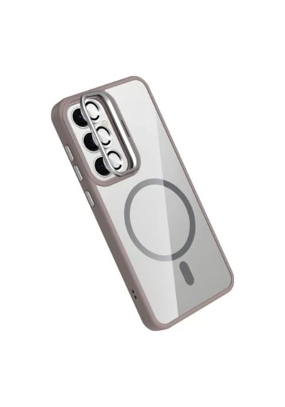 Galaxy S24 Fe İçin Uyumlu Standlı Ve Kamera Lens li Wireless Şarj Özellikli Ultra Lüks Kılıf
