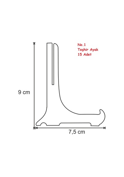 Çerçeve Teşhir Ayak Teşhir Standı 9 Cm No 1