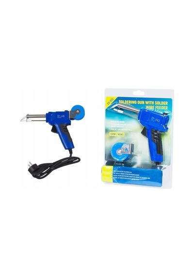 Zd-555 Lehim Tabancası, 30-60 Watt Ayarlı, Makaralı Lehim, Mavi