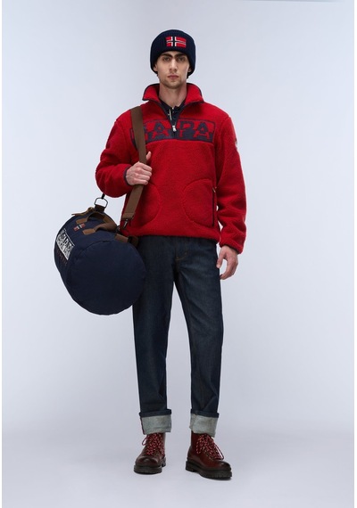 Napapijri T-archive Fleece Hz Erkek Polar-33984 Kırmızı