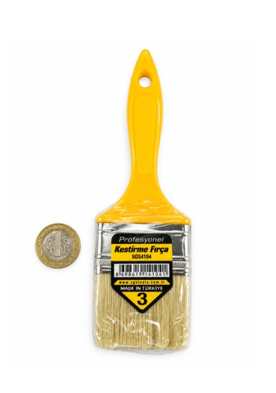 Kestirme Boya Fırçası No.3 - 7 Cm Plastik Saplı