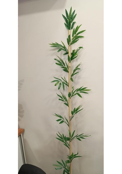 Dekoratif Yapay Bambu, 150 Cm, 14 Yapraklı, Doğal Görünümlü Gövde Diğer