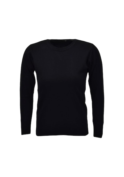 Kadın Sıfır Yaka Spor Kazak Bgl-st04085 Siyah