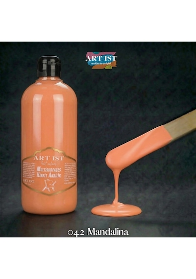 Multisurfaces Hibrit Akrilik Boyalar - 042 Mandalina Ahşap, Taş Tozu, Hobi, Dıy