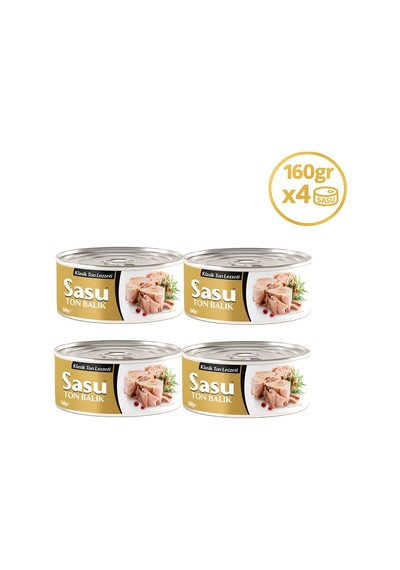Sasu Klasik Ton Balığı Bütün Dilim 4 x 160 G