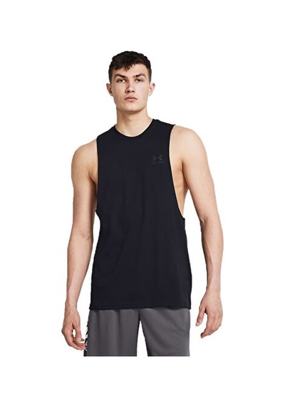 Under Armour Ua Left Chest Cut Off Tank Erkek Antrenman Atleti 1329286-001 Siyah
