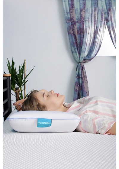 Viscofoam Comfy Terletmeyen Ortopedik Yastık Serinleten Visco Yastık Jelli Yastık 55x35x12cm