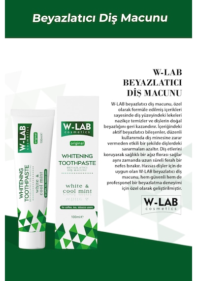 W-Lab Cosmetics Beyazlatıcı Diş Macunu 100 ML