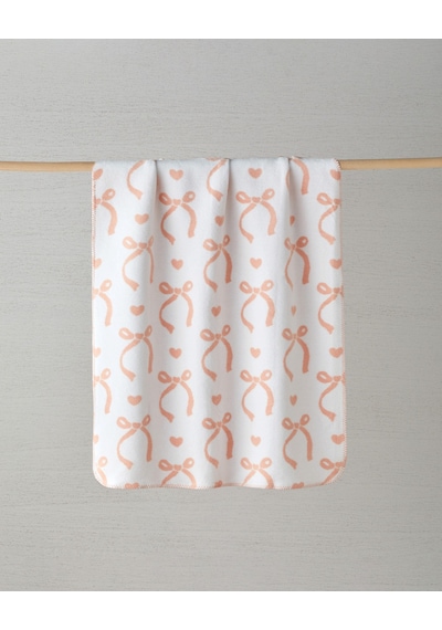 English Home Love Bow Pamuklu Bebe Battaniye 100x120 Cm Somon Somon