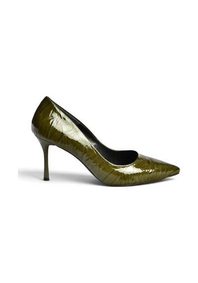 Fox Shoes Z676050008 Yeşil Rugan İnce Topuklu Kadın Stiletto Ayakkabı